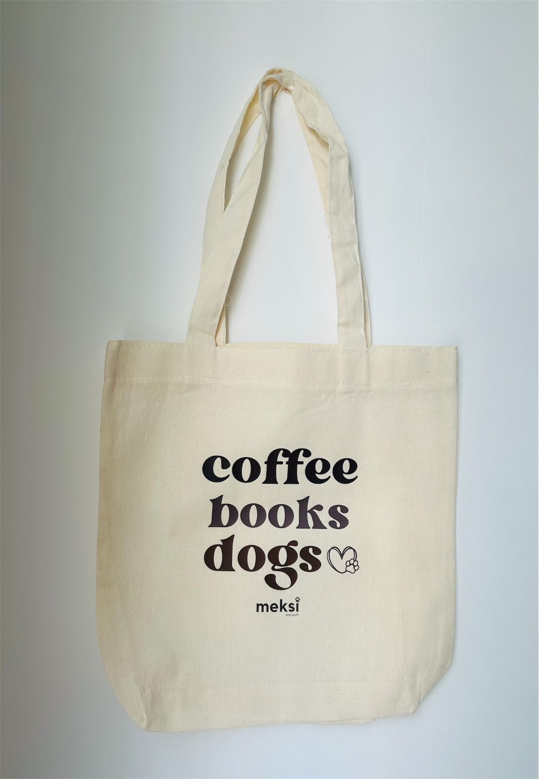 Coffee, books, dogs tote bag