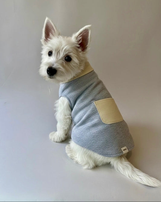 Pullover Reversible Cream & Gray