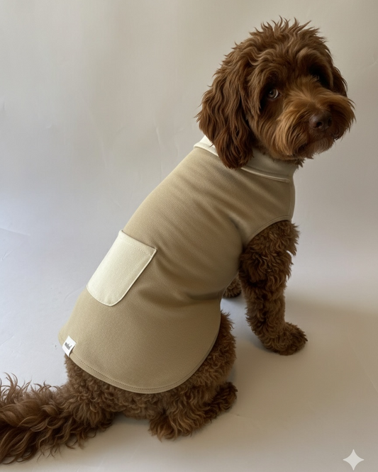 Pullover  Reversible Caramel & Cream