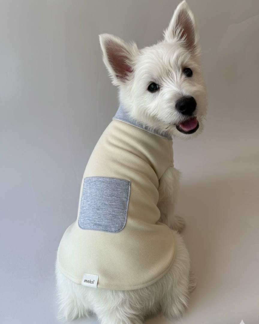 Pullover Reversible Cream & Gray