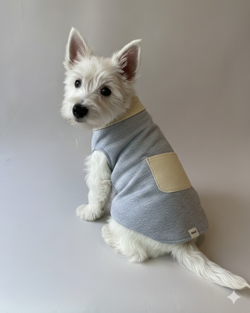 Pullover Reversible Cream & Gray